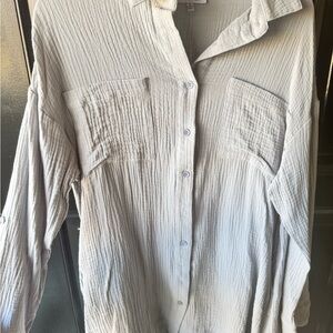 White Birch Light Gray Textured Shirt